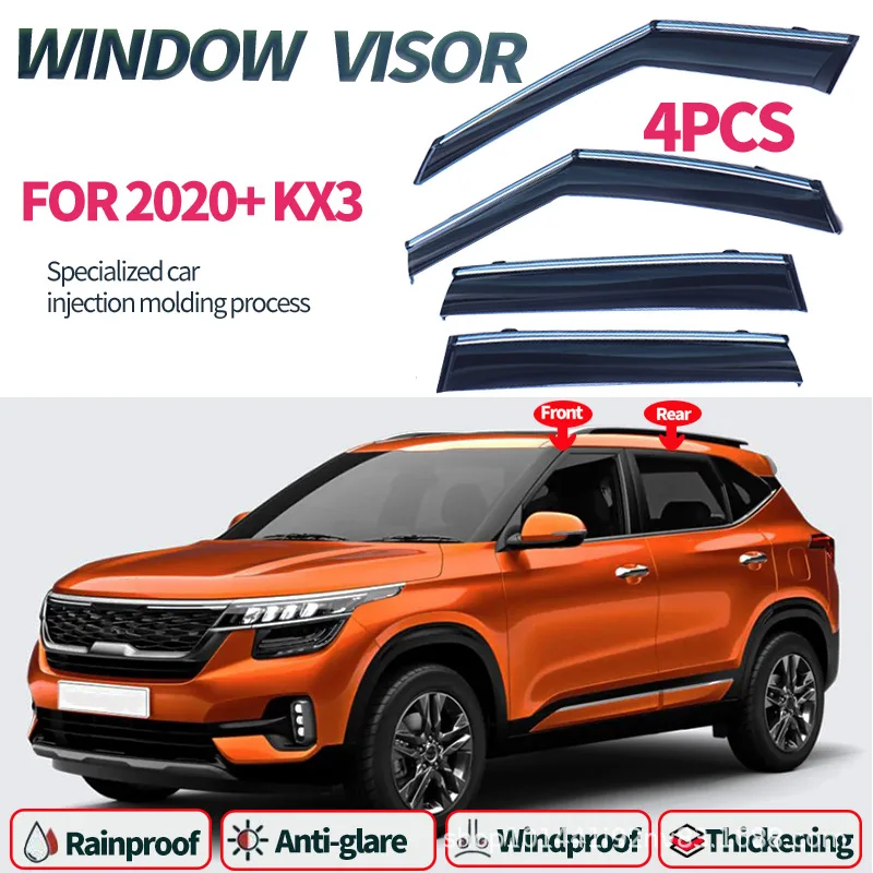 

For Kia KX3 Sport Car Window Rain Shield Rain Eyebrow KX3 Seltos 2020 Window Supervisor