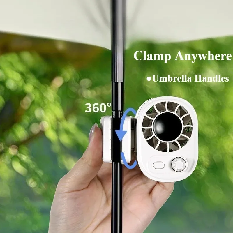 Portable Clip on Car Cooling Fan 100 Speed Levels USB Rechargeable Mini Personal Fan for Office And Home Use