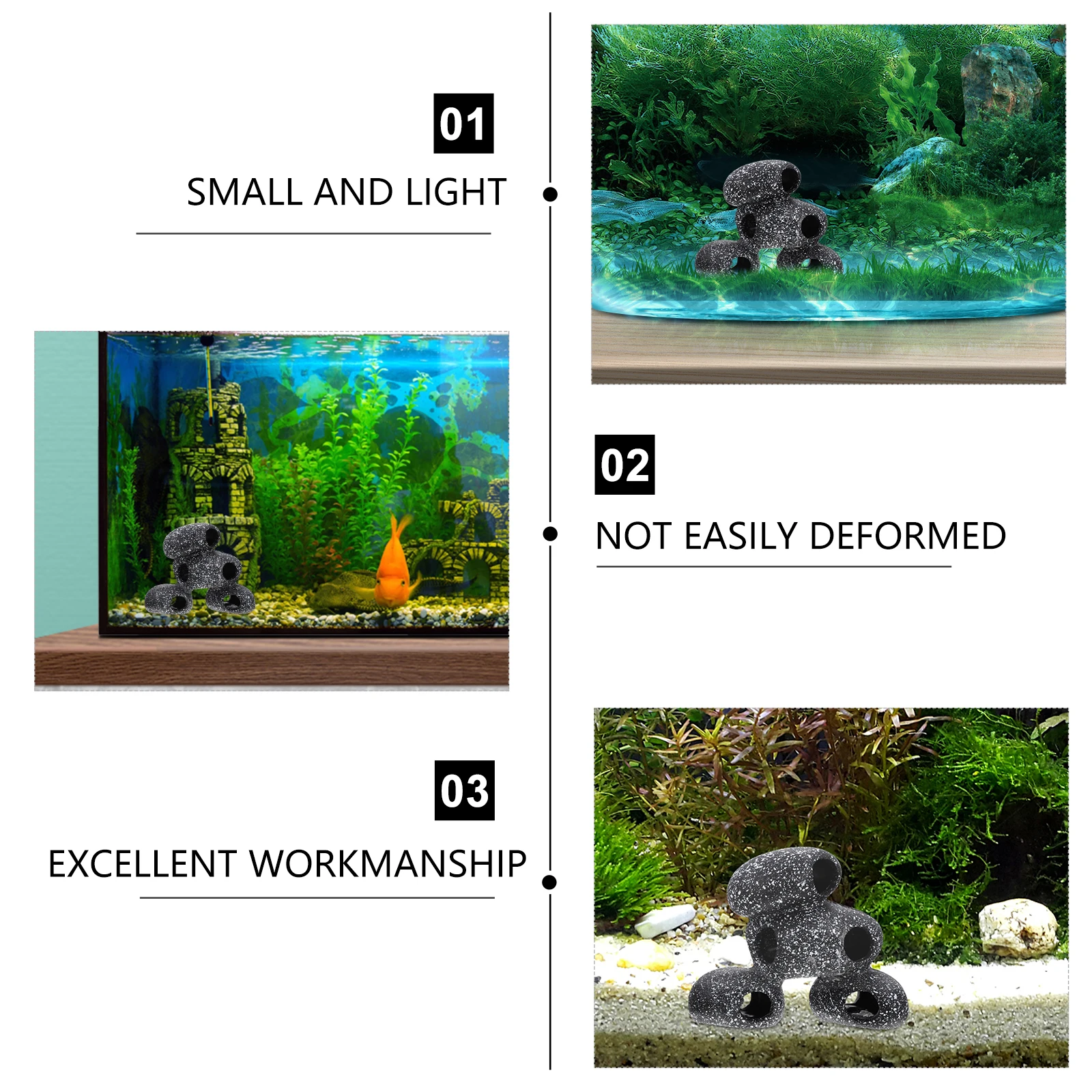 

Fish Tank Hideout Cave Natural Resin Decorative Aquarium Ornament Fish Shrimp Breeding Cave Shelter Aquarium Decor