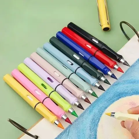 1/6pcs Color Eternal Pencil Can Be Wiped Magic Replace Head Eco Friendly Student Painting Kids Gift Draw School Supply Gifts