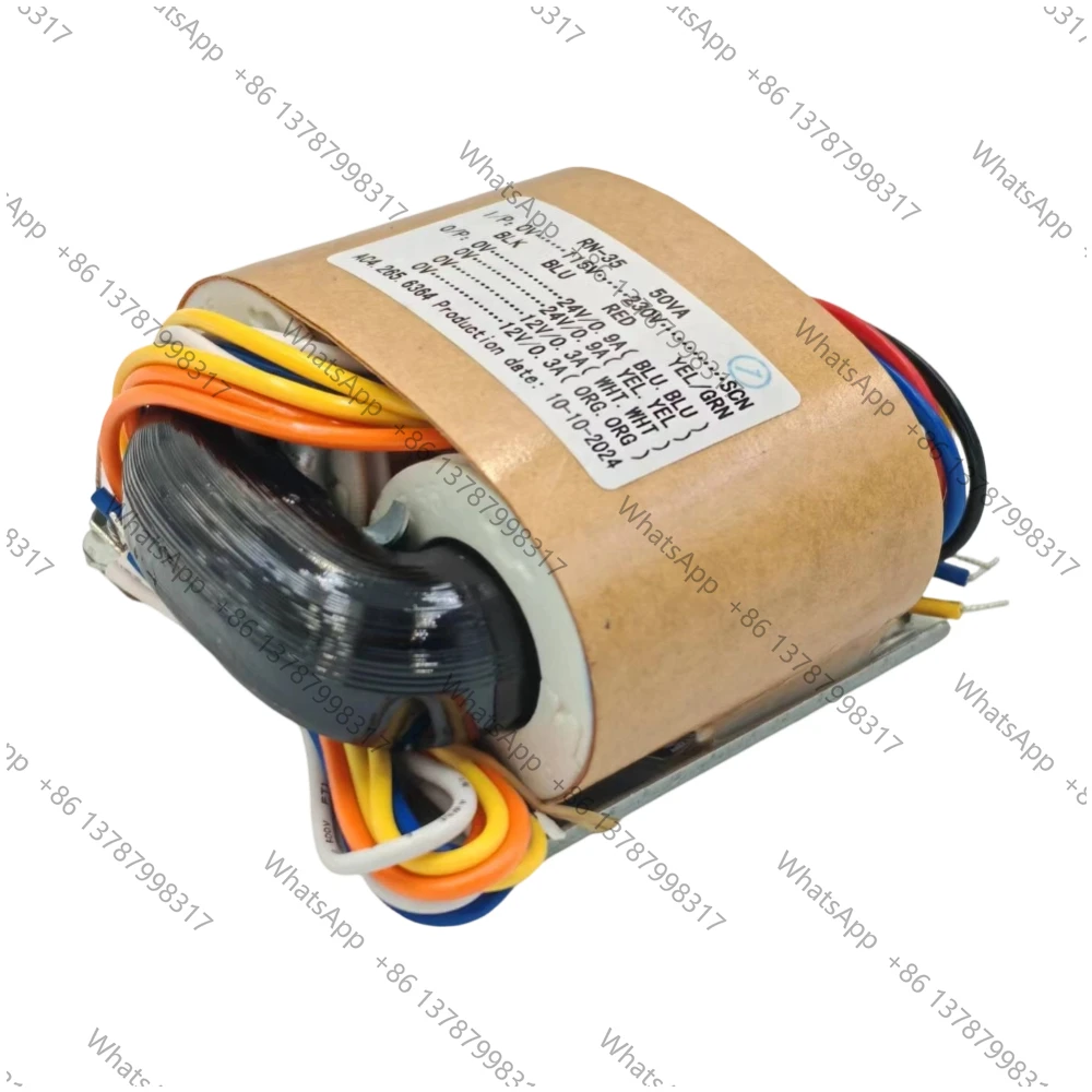 1Pc 50W 50VA R-type Primary Input 0-115-230V-SCN or 0-220V-SCN Secondary Output 25V 18V-9V 24V-12V R-core Transformer ophile