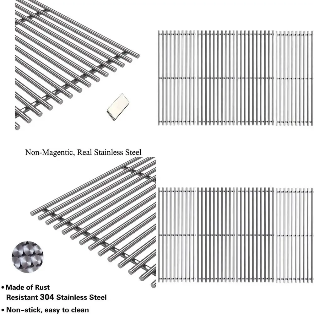 

Набор из 4-х решеток для гриля из нержавеющей стали 19.25, замена для моделей 18248, 18249, 47628, 47629, 57569, 57568, 62648, 62649