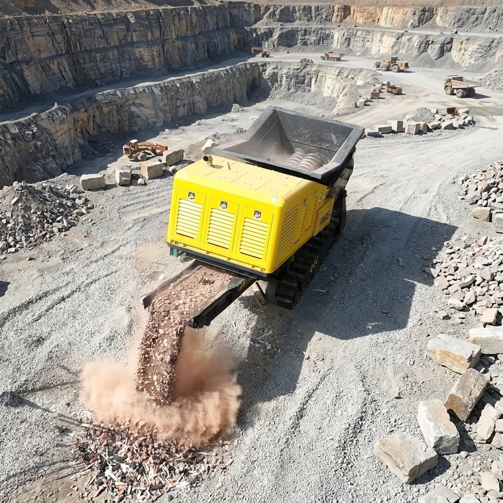Heavy Duty Double Shaft Jaw Crusher with AC Motor and 60t/h Capacity for Pallet/Wooden Crate Recycling