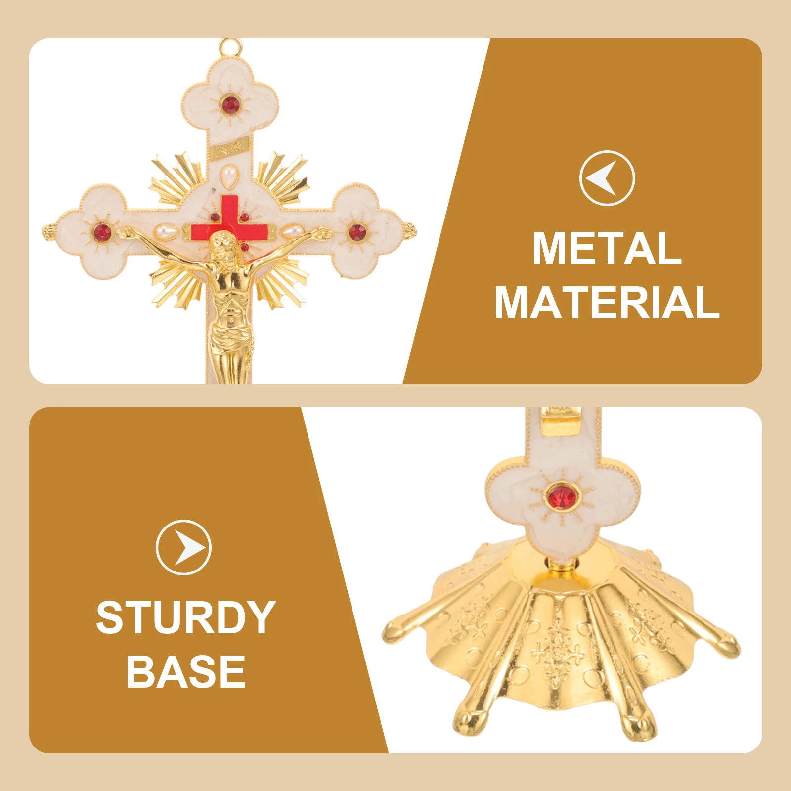 

Jesus Carrying Cross Metal Statue Home Office Prayer Decor Western Jesus Cross Sculpture Blessed Spiritual Wall Accent