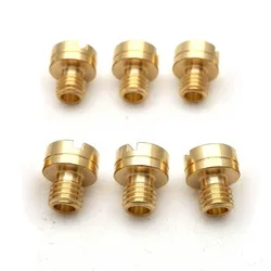 6 Pieces Brass Main Jets 8mm Head with M5 5mm Thread for Mikuni Carburetor N100.604 VM22/24/26 Motorcycle TTR FZR