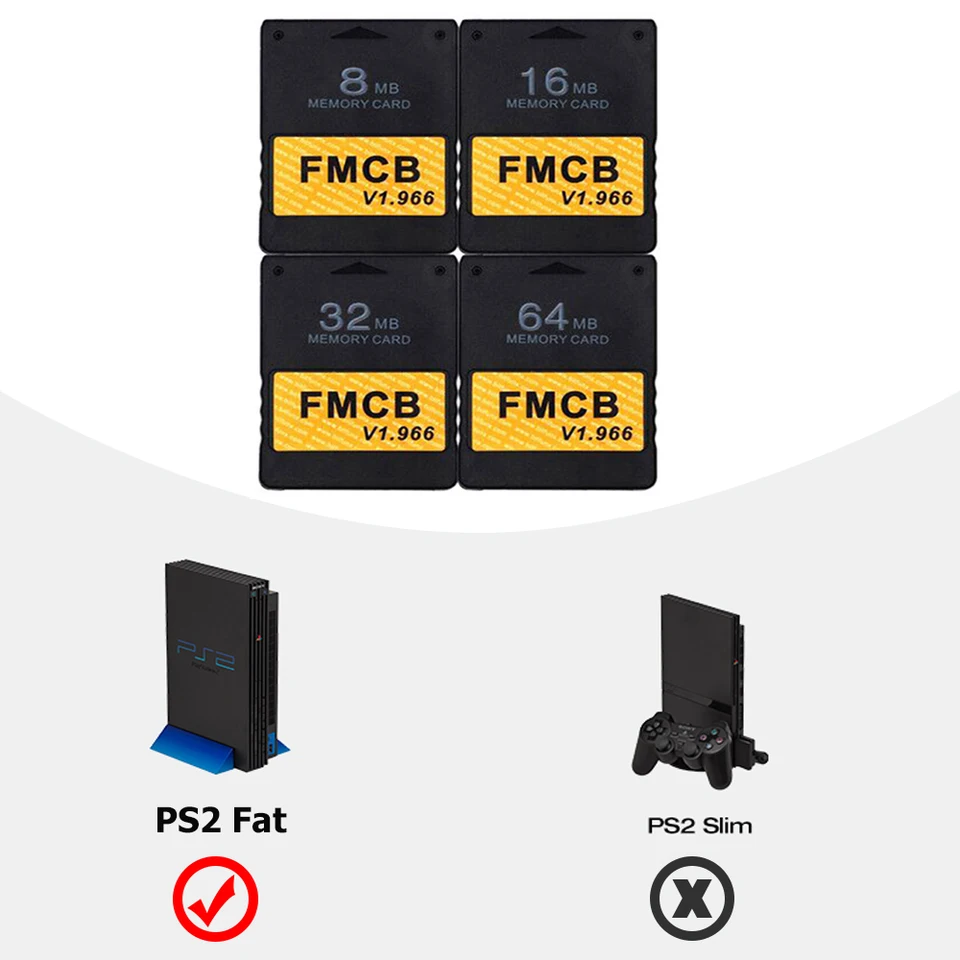 Bitfunx 無料 McBoot V1.966 8MB/16MB/32MB/64MB メモリカード PS2 Fat