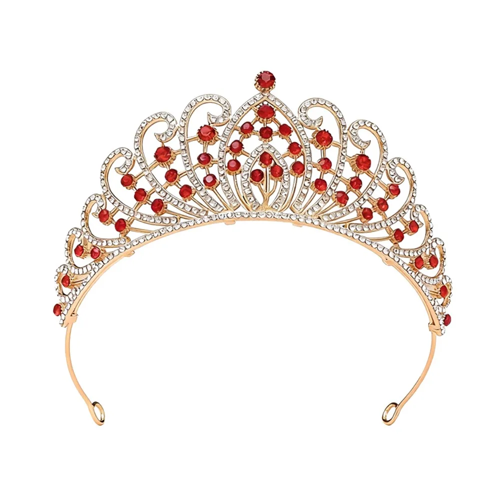 

Модная металлическая хрустальная свадебная тиара, роскошная элегантная легкая роскошная свадебная тиара для волос, красочный головной убор для празднования дня рождения