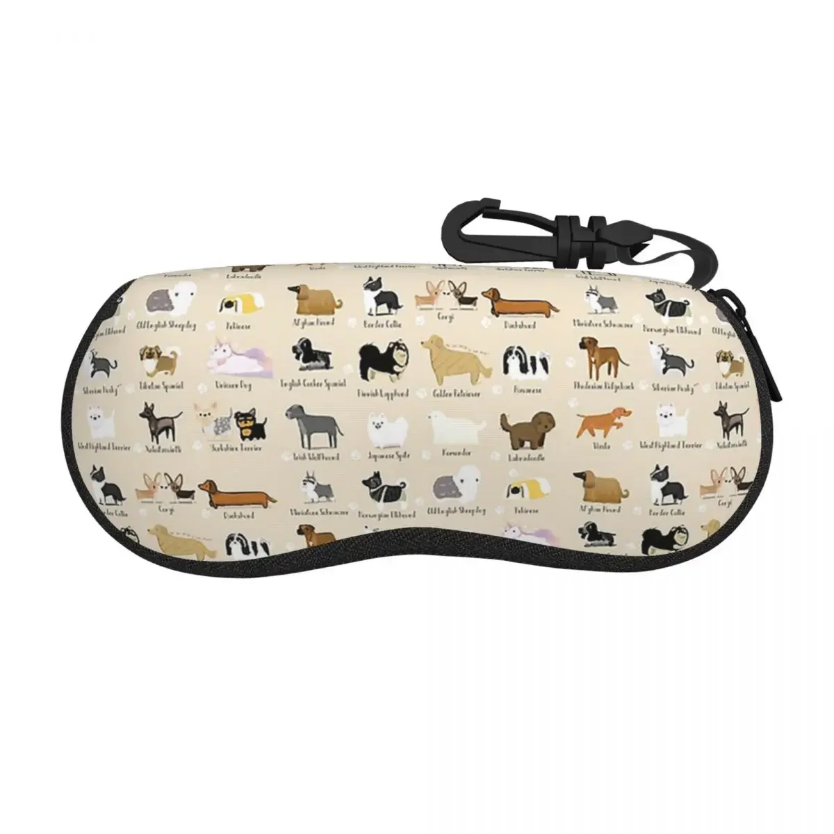 กล่องใส่แว่นตา Border Collie ลายเปลือกหอย สำหรับผู้หญิงและผู้ชาย  กระเป๋าใส่แว่นตาแบบนิ่ม