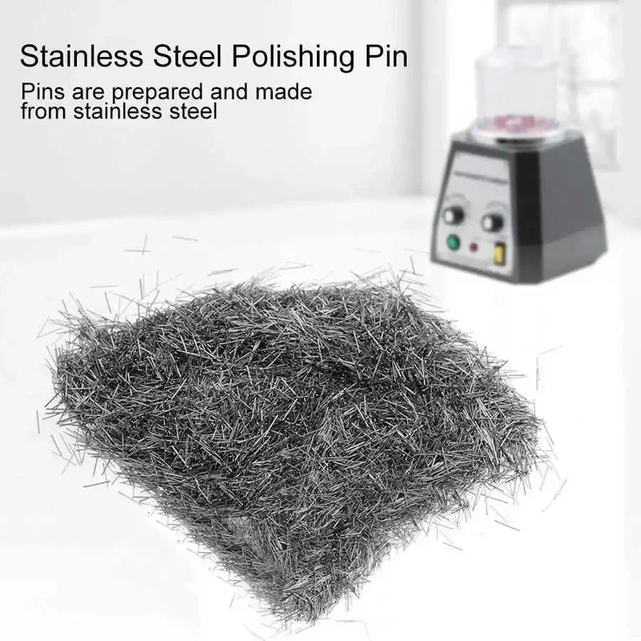 200g Magnetic Polishing Pins Media for Magnetic Tumbler - Jewelry Polisher Needles and Accessories (0.3mm-0.5mm Dia)