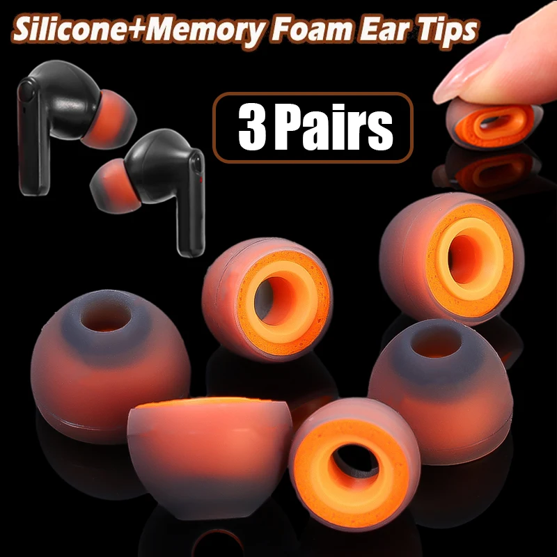 Replacement Memery Foam Eartips for Sony WF-1000XM4 Universal Earphone Earbuds Soft Silicone Comfortable Ear Pad Earplugs S/M/L