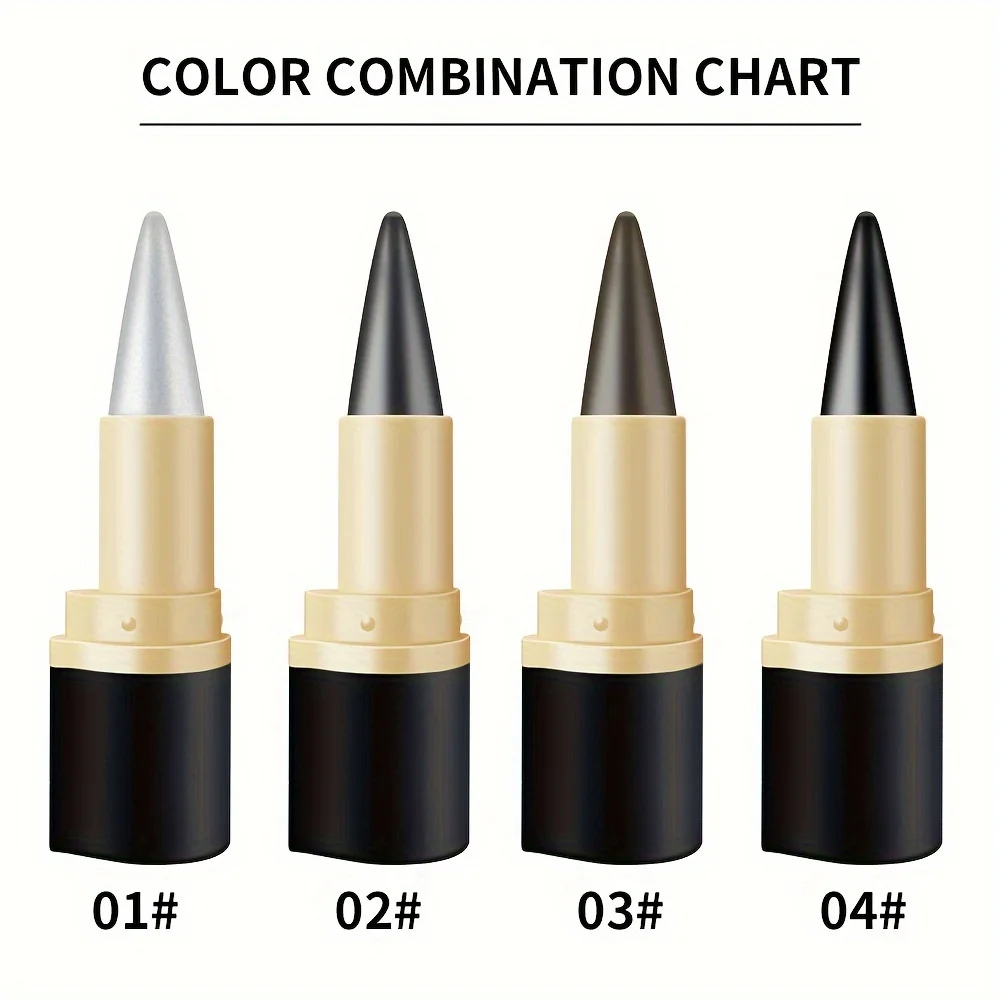 Matte Glitter Waterproof Eyeliner Stick Smudge Proof Black Single Head Solid Eyeliner Balm