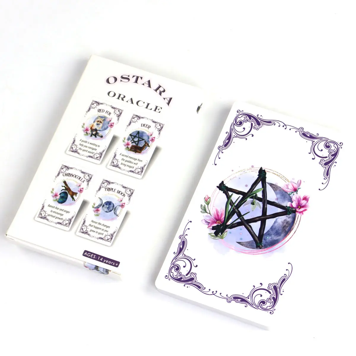 12*7 سنتيمتر Ostara Oracle Deck 20 قطعة بطاقات أوراكل ، سطح المذبح الملهم لاستقبال الرسائل الإلهية