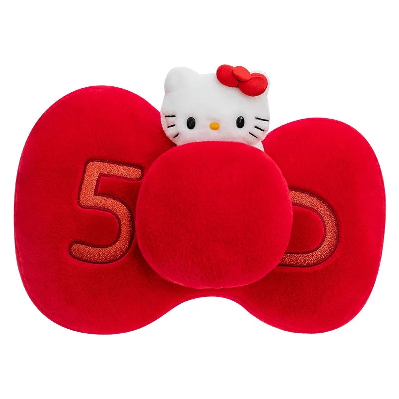 50-60 ซม.การ์ตูน KT แมวโซฟาสีแดงโซฟาหมอน Bedhead งานแต่งงานเครื่องประดับ Hello Kitty คู่ของขวัญของเล่นนั่งตุ๊กตาตกแต่งเตียง