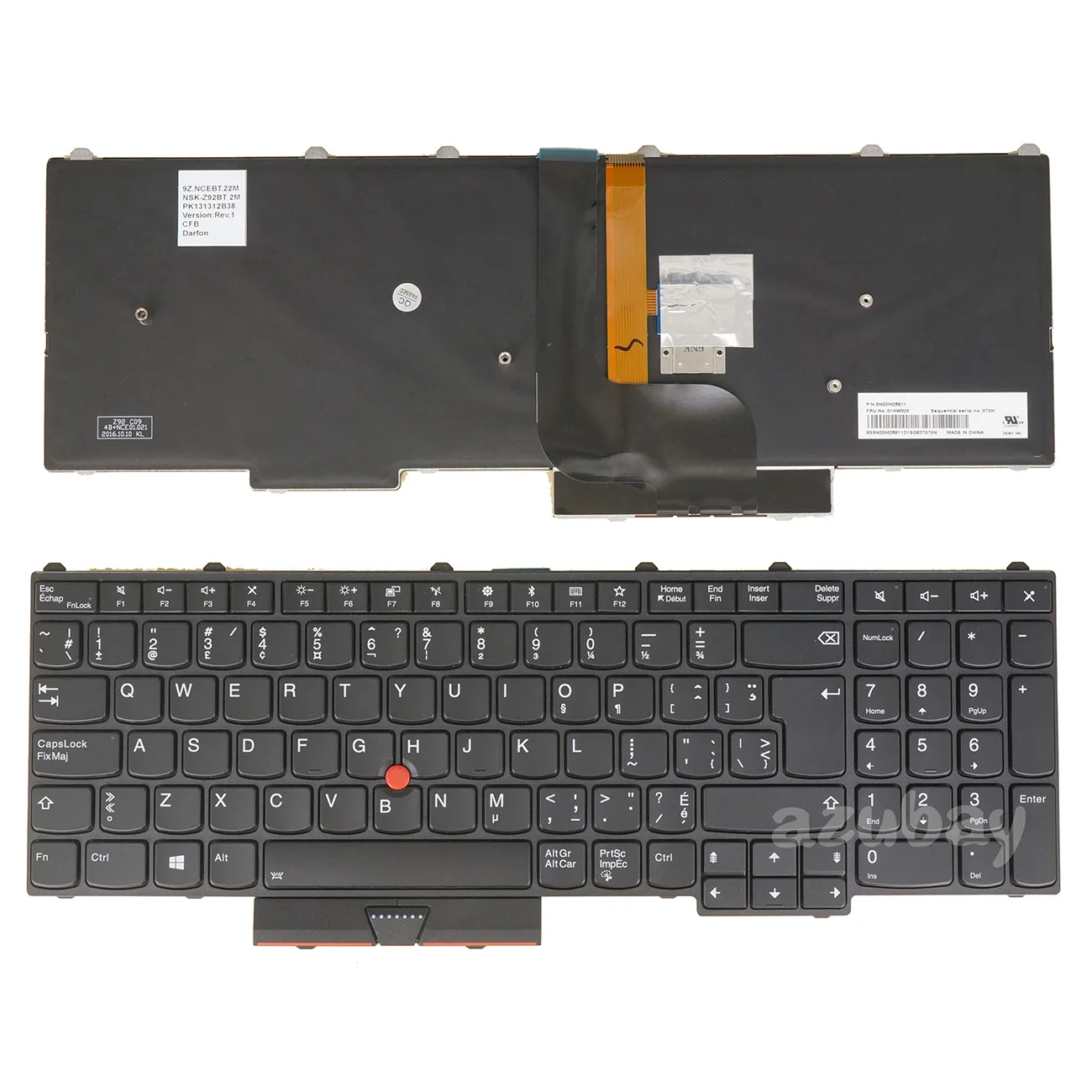 Backlit Keyboard for Lenovo Thinkpad P50 20EN 20EQ, P70 20ER 20ES, P71 20HK 20HL, P51 20HH 20HJ 20MM 20MN  Laptop Canadian
