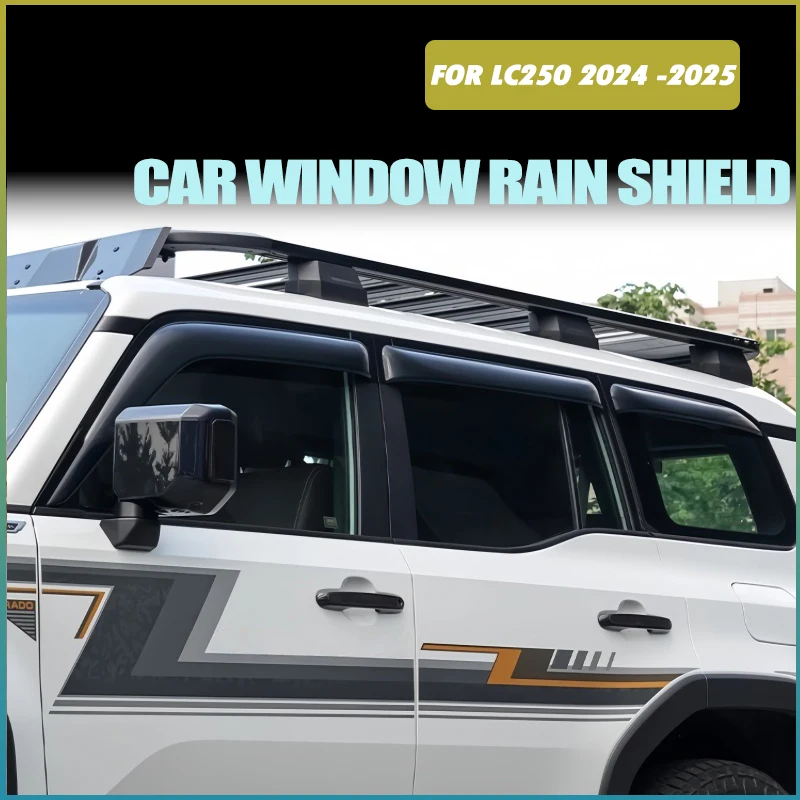 Car Window Sun and Rain Shield Fit for Toyota Land Cruiser Prado LC250 Auto Window Widening Rain Shield Exterior Accessories