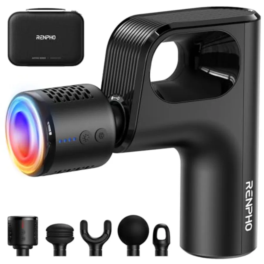 

Активный мини-массажный пистолет Thermacool с подогревом и холодом, подарки ко Дню святого Валентина, перкуссия, массажер для глубоких тканей спины, эргономичный дези