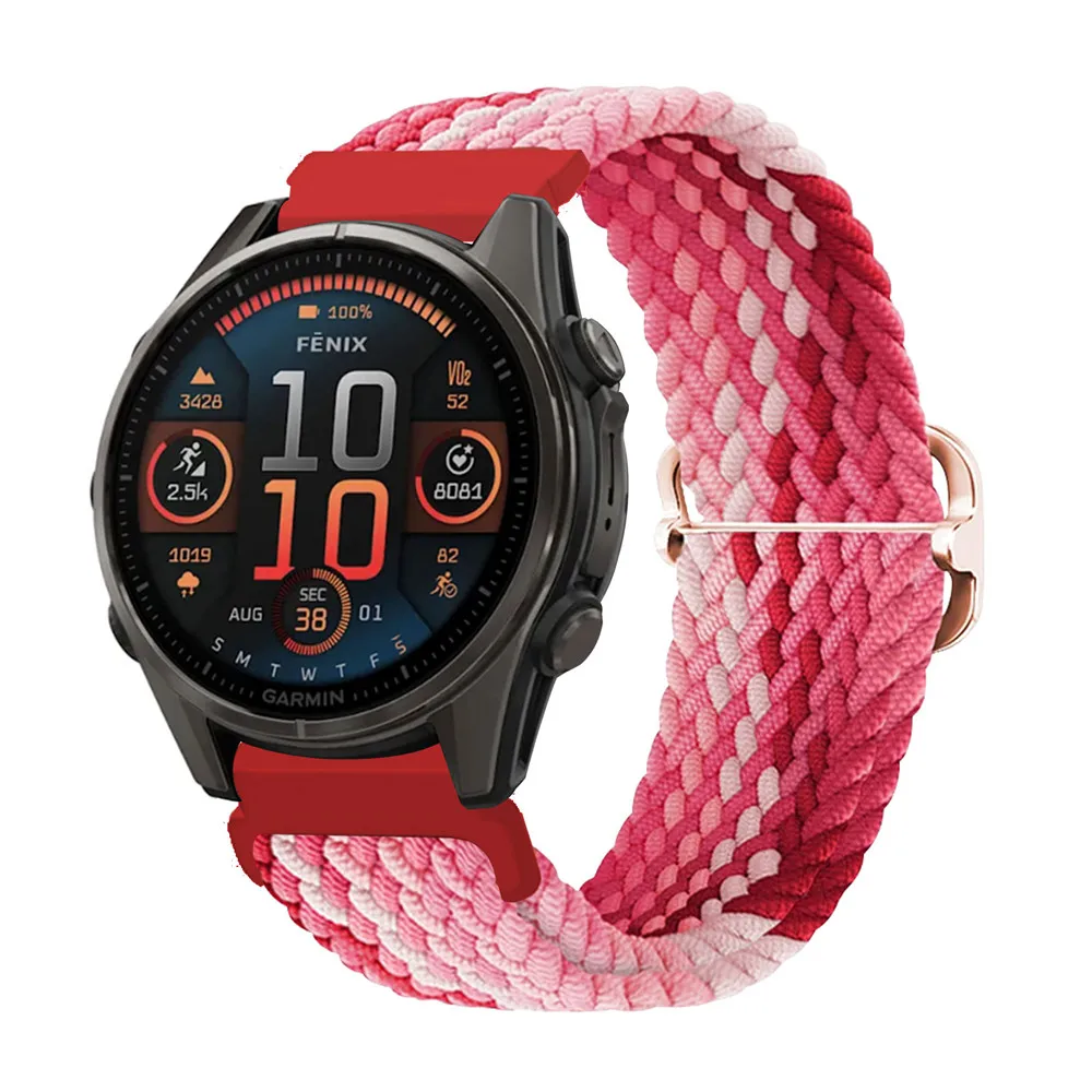 

Elastic Bands for Garmin Fenix 7S Solar/7S Sapphire Solar/Epix Pro 42mm/Epix Gen 2 42mm Band, Slide Buckle Nylon Woven Strap