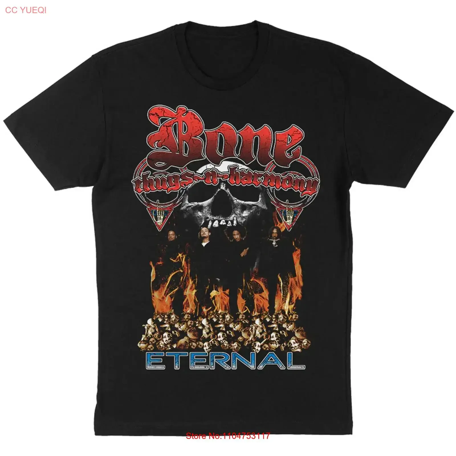 Vtg Bone Thugs N Harmony Eternal Cotton Black T Shirt All Size For Men IN403 vintage Washed Stylish fashion designer clothes