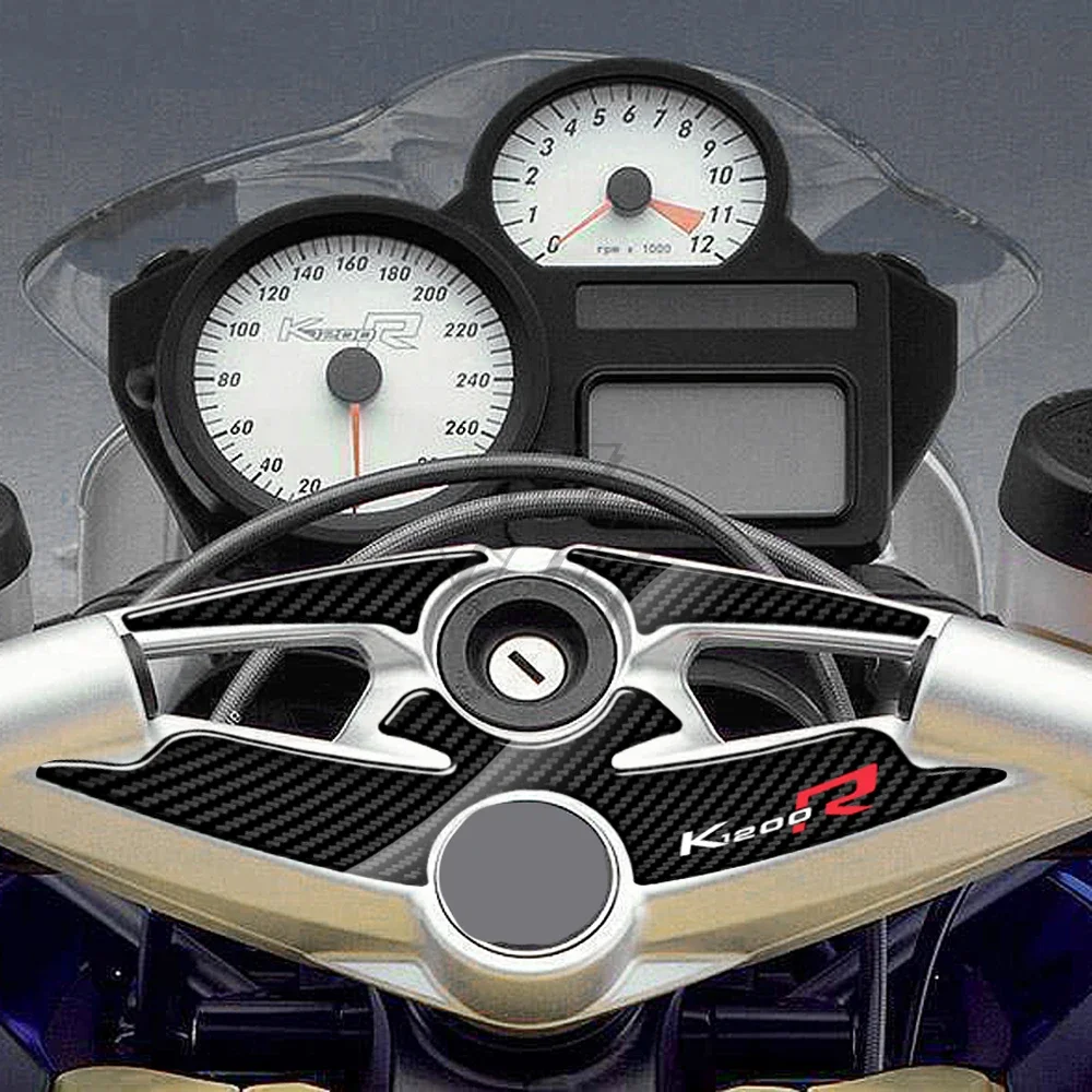 K1200R stiker Yoke motor karbon, tiga klem atas untuk K1200R versi olahraga hingga 2010