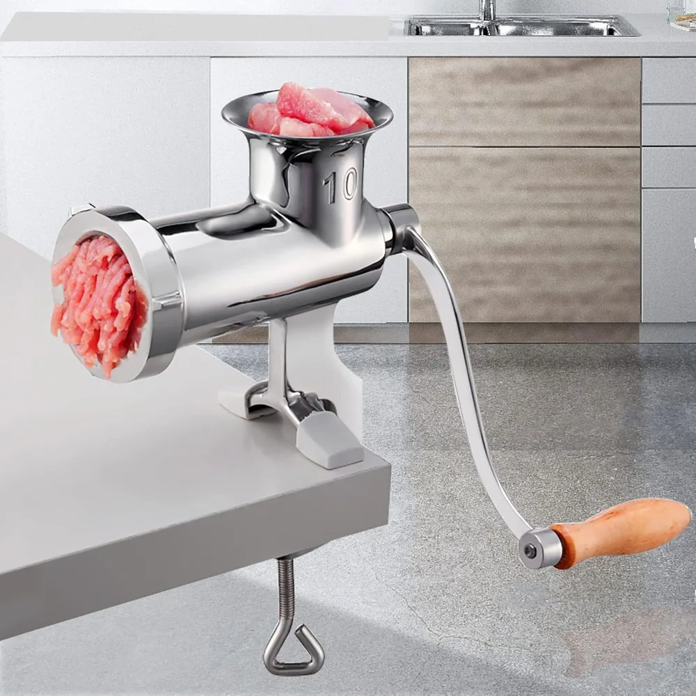 Manual Stainless Steel Meat Grinder, 1.8