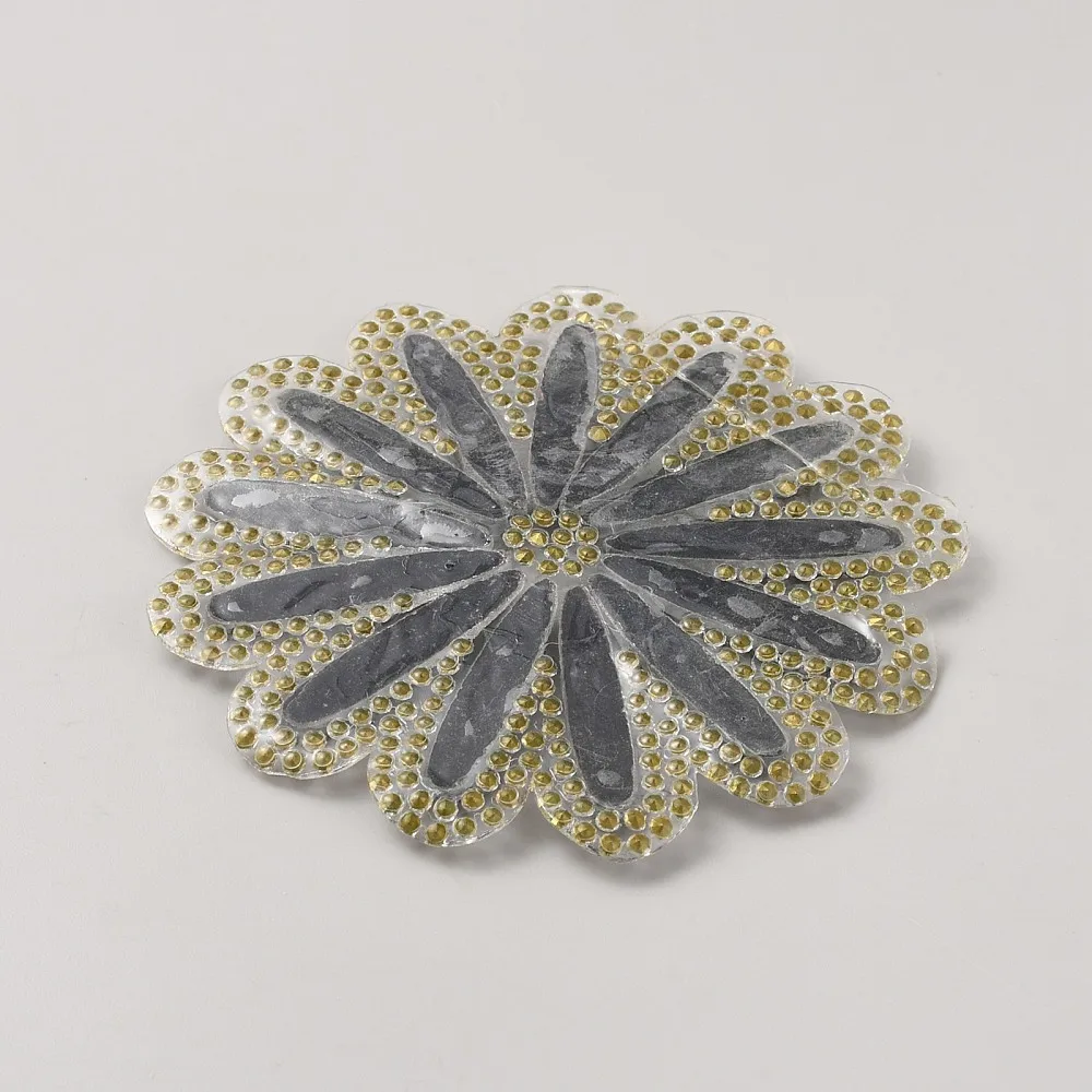 4Pcs Rhinestone Flower Patches 3.19