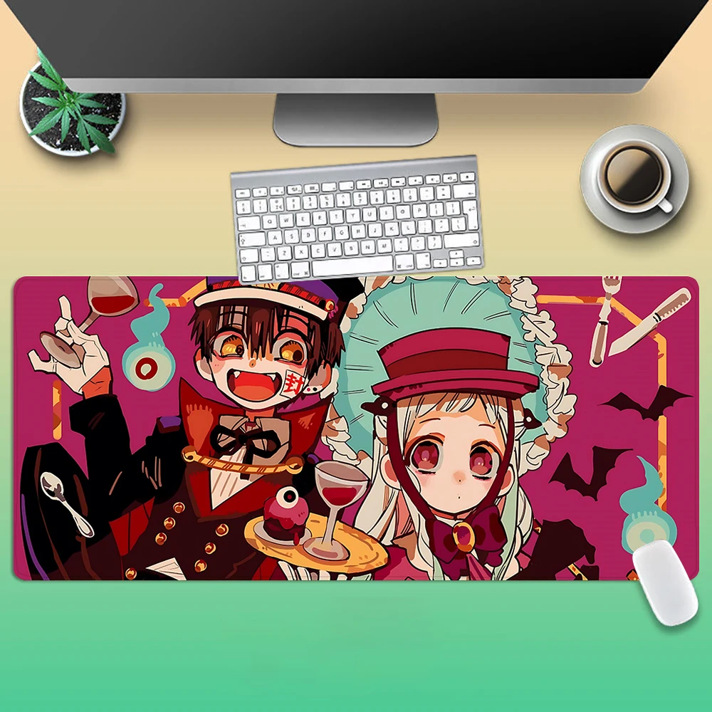 Hanako kun Mousepad HD Printing Computer Gamers Locking Edge Non-slip Mouse Pad XXL90x40cm Keyboard PC Desk Pad