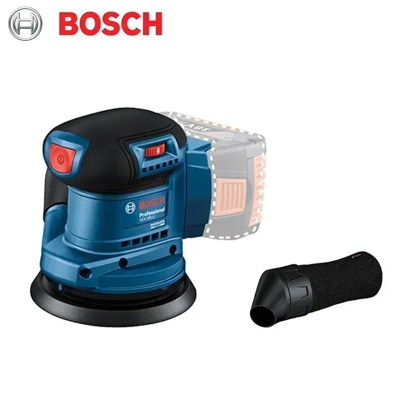 Imagem -06 - Lixadeira sem Fio Bosch Random Orbit Ferramenta Bosch Gex 185-li Polidora sem Escova de Lítio 18v 125 mm