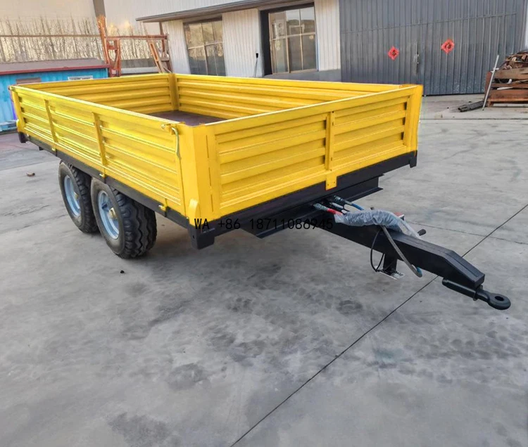 

Single-Axis 1T-3T Hydraulic Dump Full Trailer CE Certified Farm Garden Tractor Trailer 1 Year Warranty