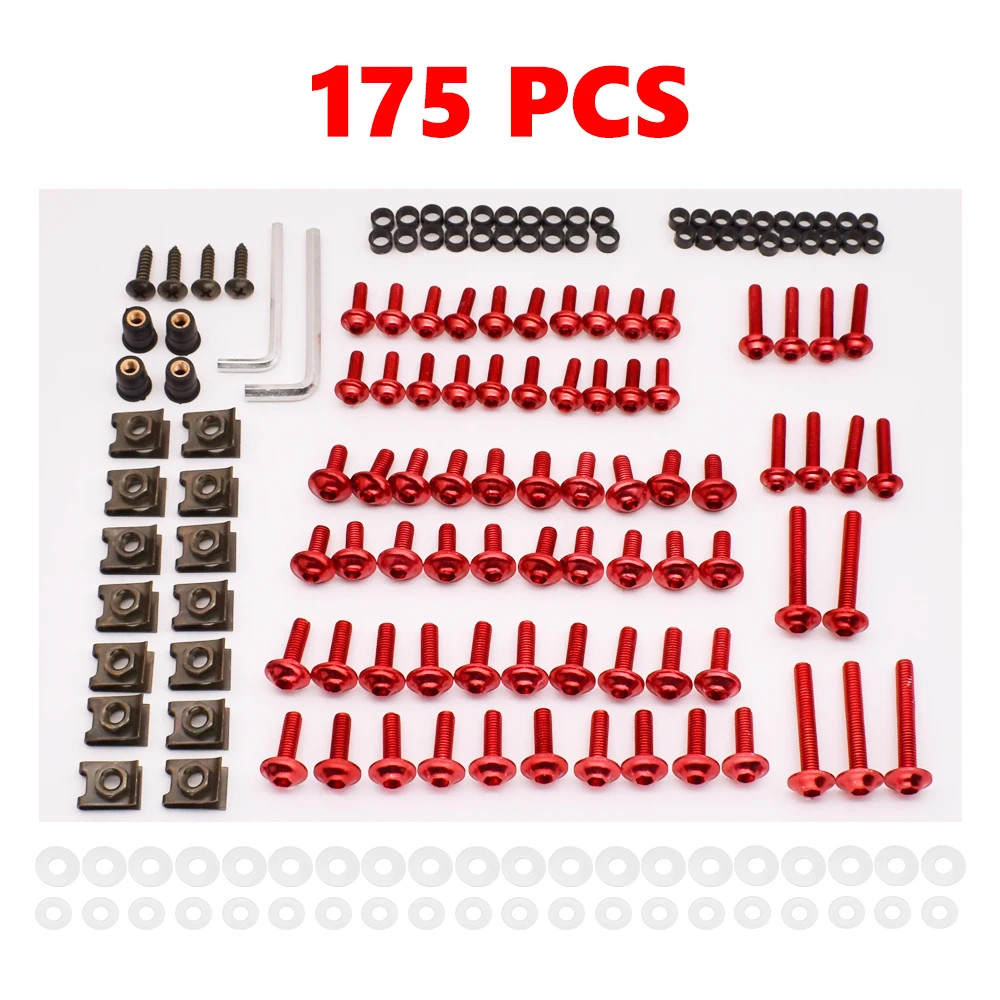 For Honda Goldwing 1800 GL1800 ABS F6B honda silver wing 600 Universal Motorcycle Fairing Screw Windscreen Body Spring Bolts Kit