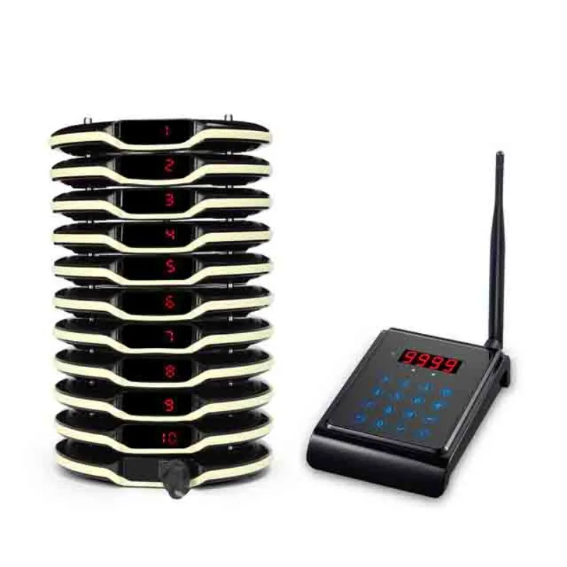 Mini Pager Remote Wireless Restaurant Call System Food Court Service Coaster