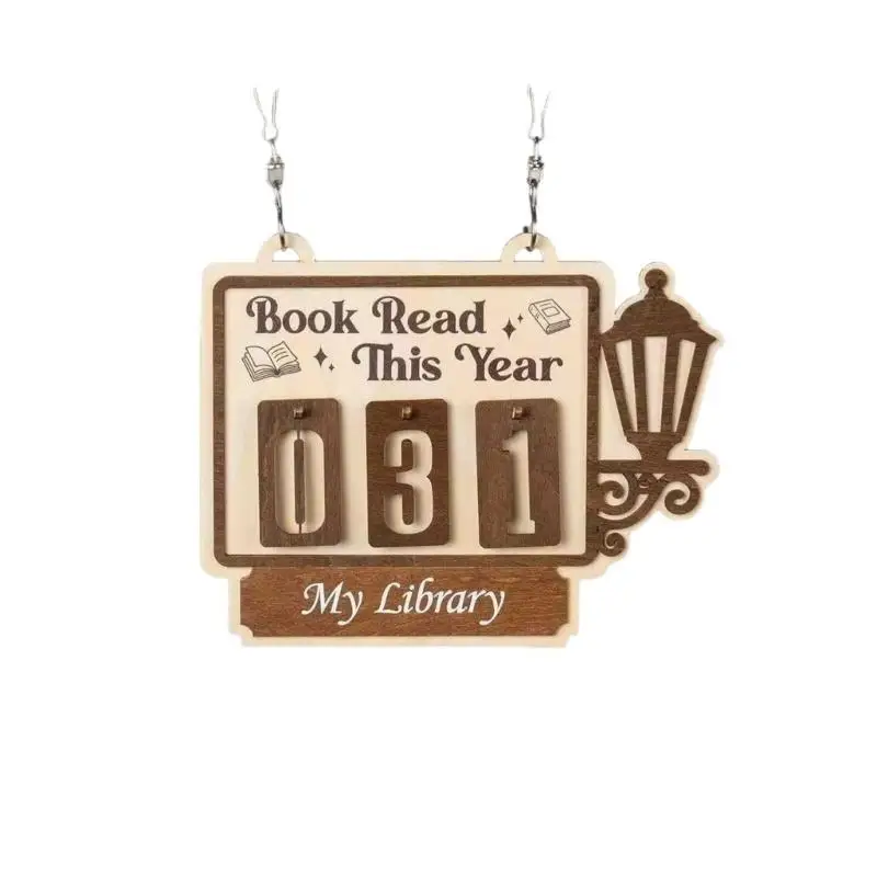 E8BD Classroom Decorative Hanging Bookshelf Reading Tracking Board Book Corner Counter Sign Decors For Literature Fan