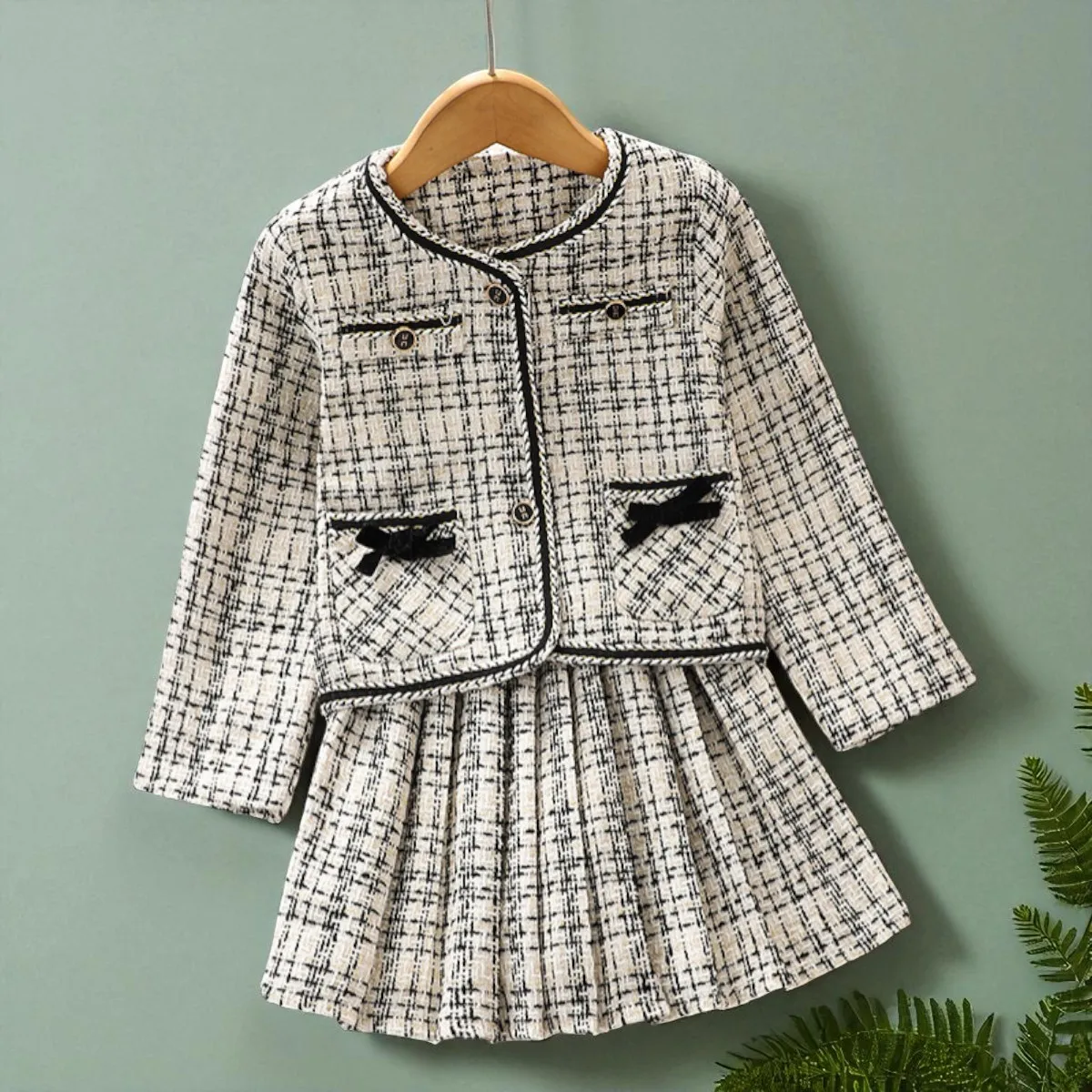 

Школьная форма, комплект одежды для девочек, клетчатый блейзер и плиссированная юбка, детский спортивный костюм для маленьких девочек, детские костюмы для подростков 6, 8, 10 лет