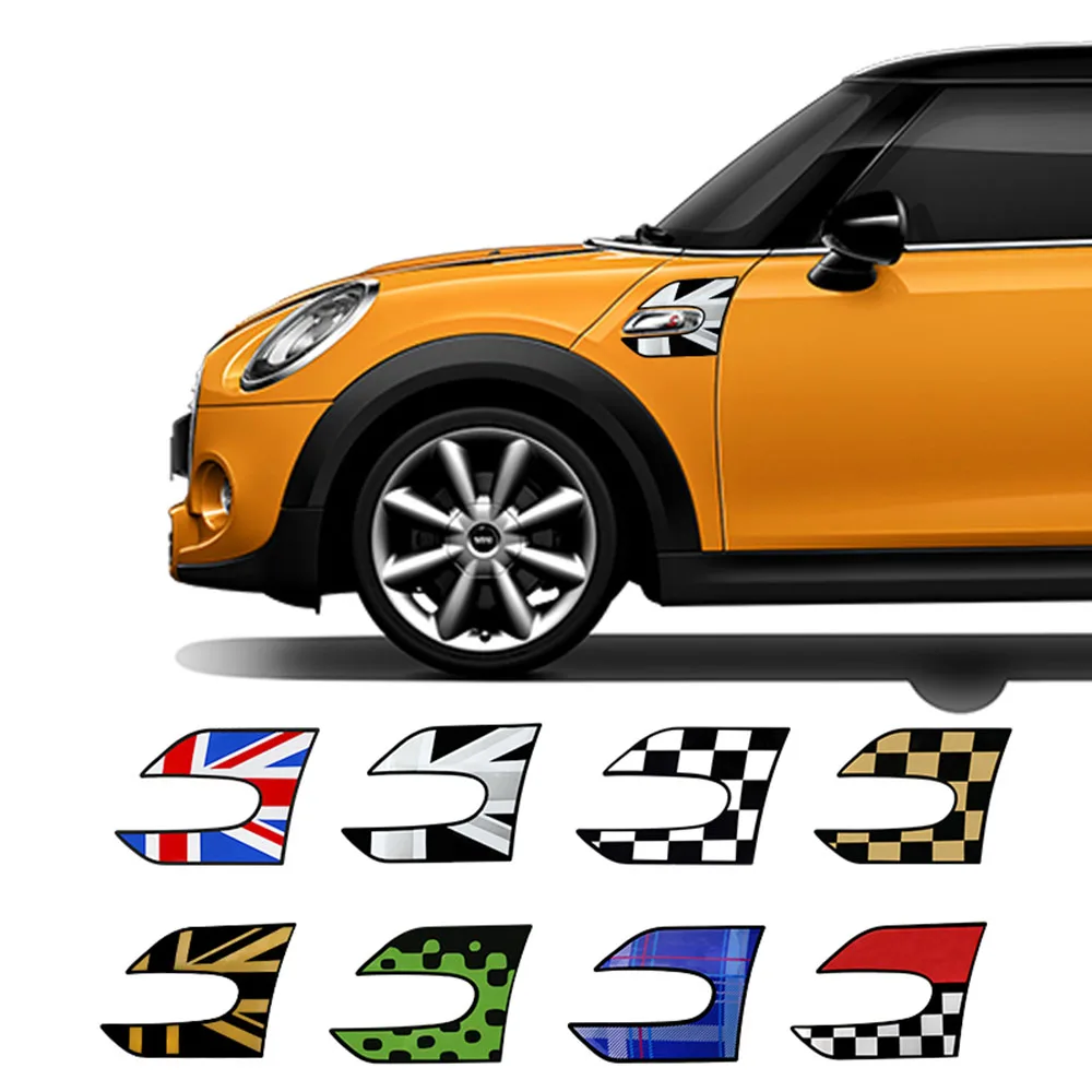 2Pcs Car Wing Fender Sticker Section Side Scuttles Anti Scratch Decal For Mini Cooper S One JCW F55 F56 Auto Styling Accessories