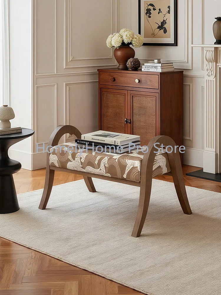 Shoe changing stool door home retro bedroom bedside stool dressing stool