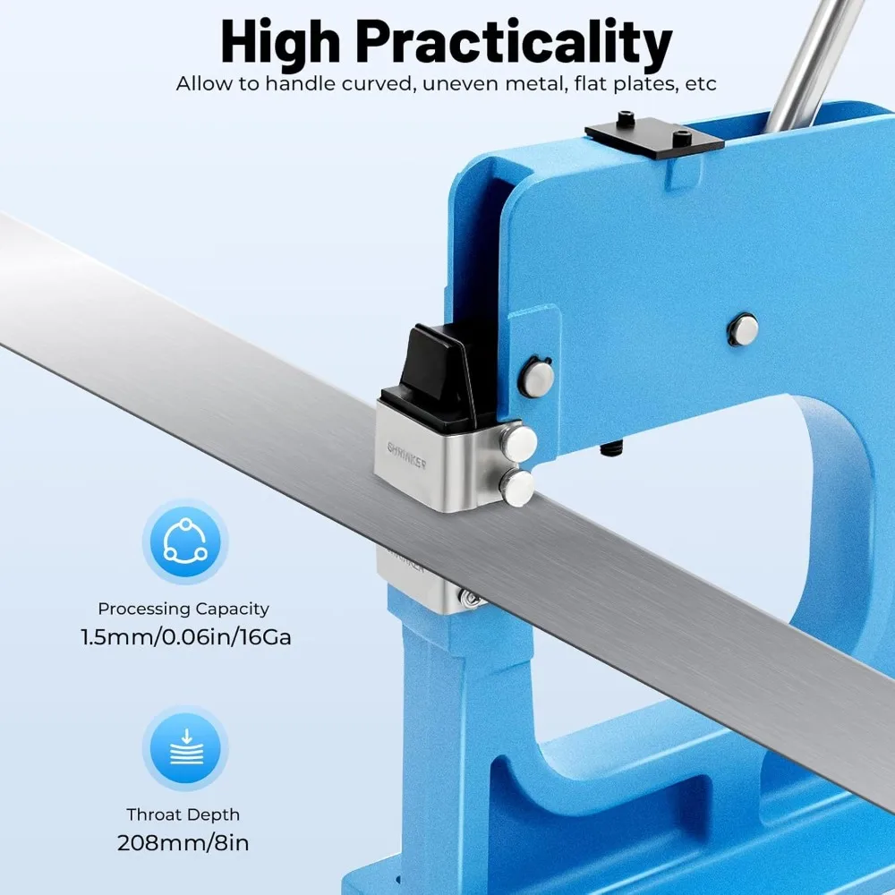 Maca retrátil SS-16, pacote combinado de encolhimento e maca de metal, encolhimento manual e maca calibre 16, garganta profunda de 8,5"