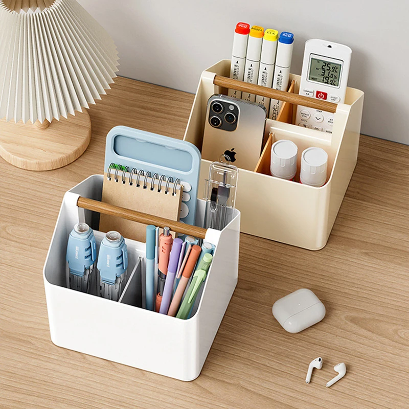 

Desktop cosmetic organizer student dormitory desk pencil compartment organizer stationery sundry lipstick cosmetic storage box