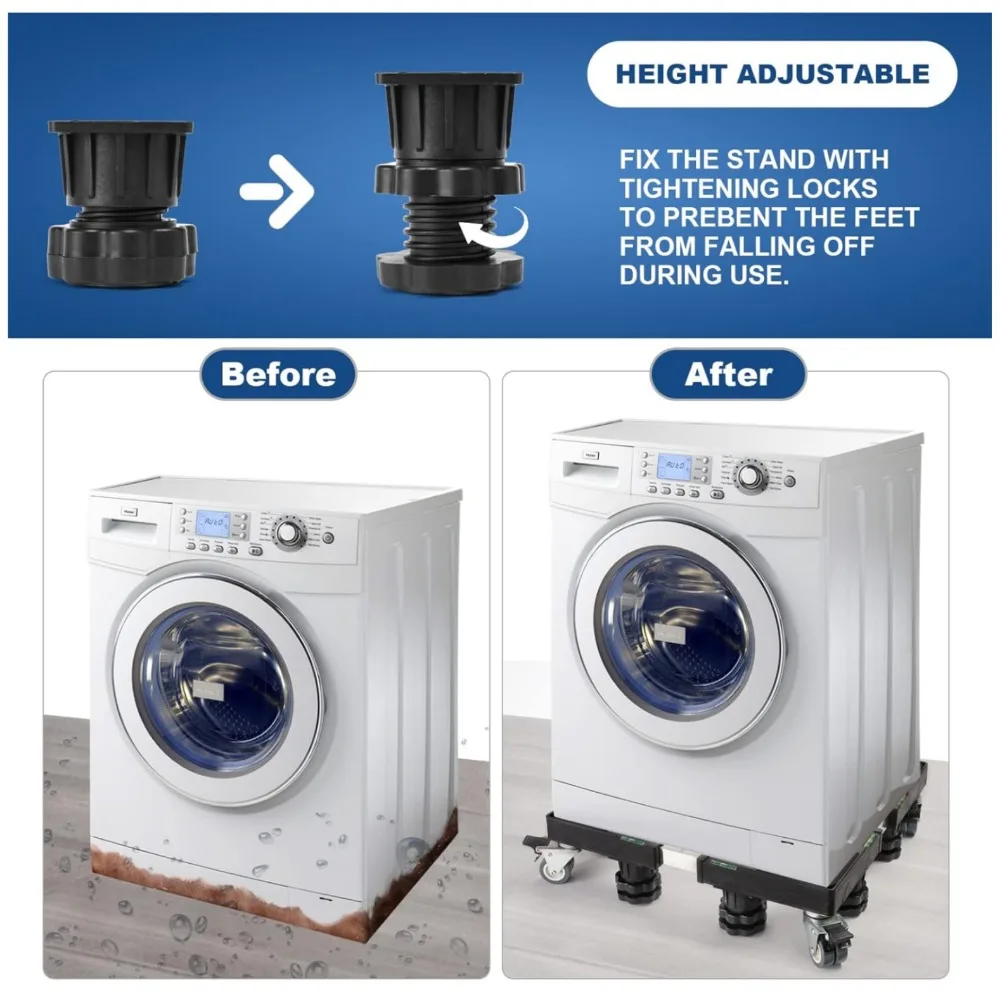 Washing Machine Mobile Bracket Wave Wheel Drum Universal Lifting Multifunctional Shock-absorbing and Height Increasing Base Pad