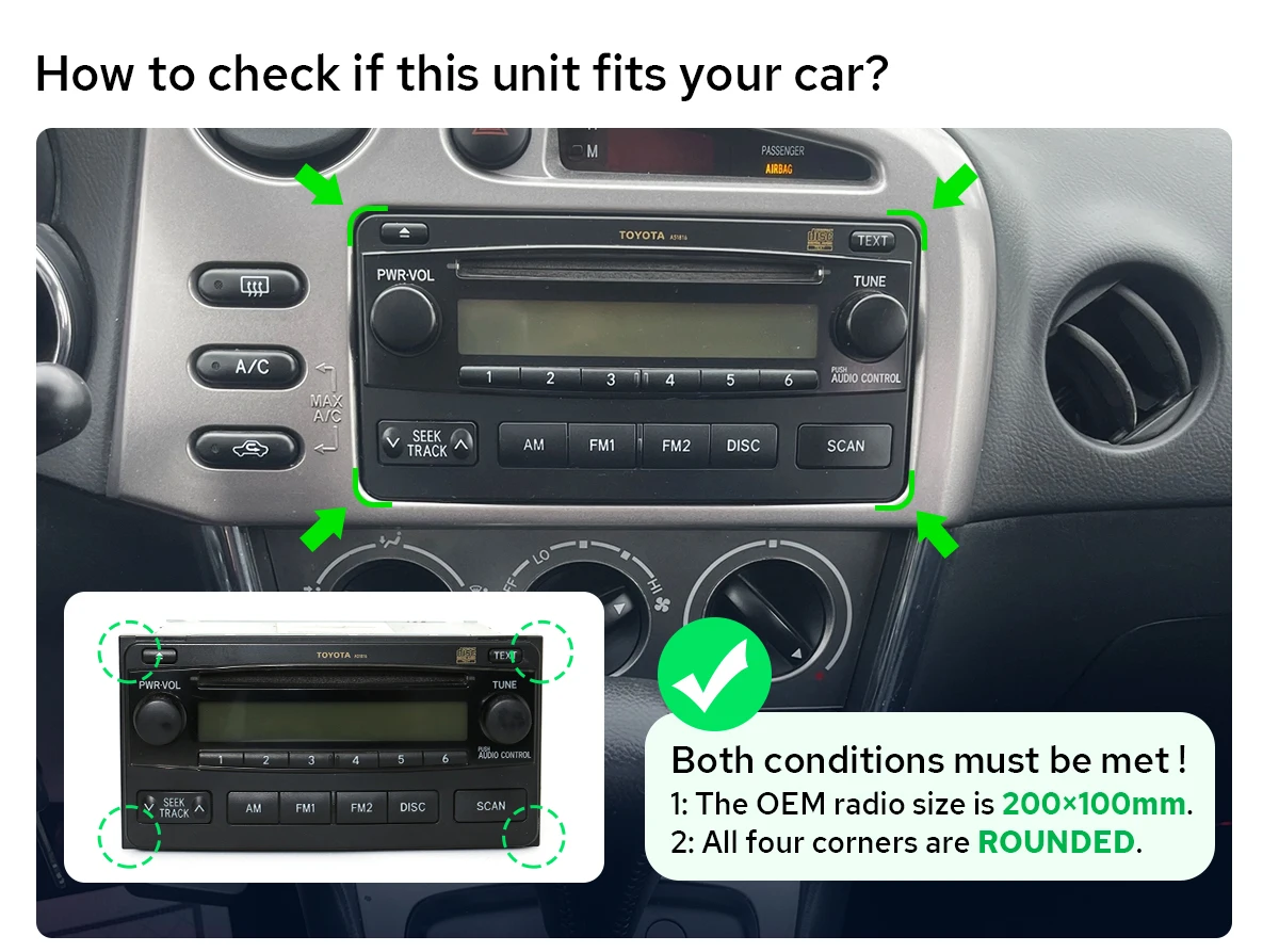 JOYING 8.9 Inch Android Car Stereo for Toyota Matrix 2005-2008 Multimedia Player Plug&Play Installation with Complete Harness