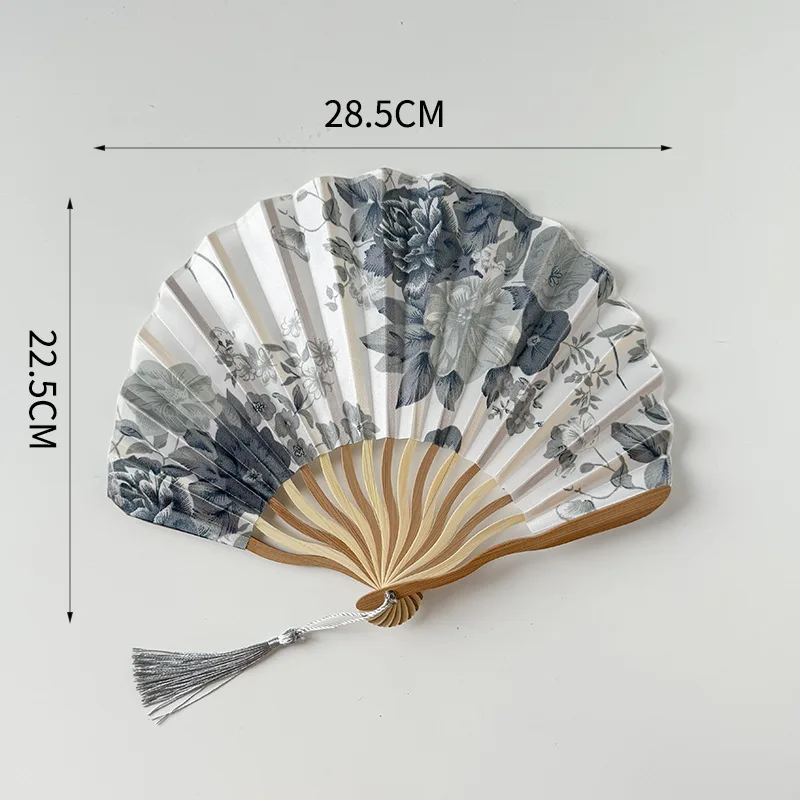 Chinesischer japanischer Seidenfächer, Faltfächer, Hochzeitsfächer, Kunstgeschenke, Tanz-Handfächer, Vintage-Bambus, faltbar, handgehaltene Blumenfächer