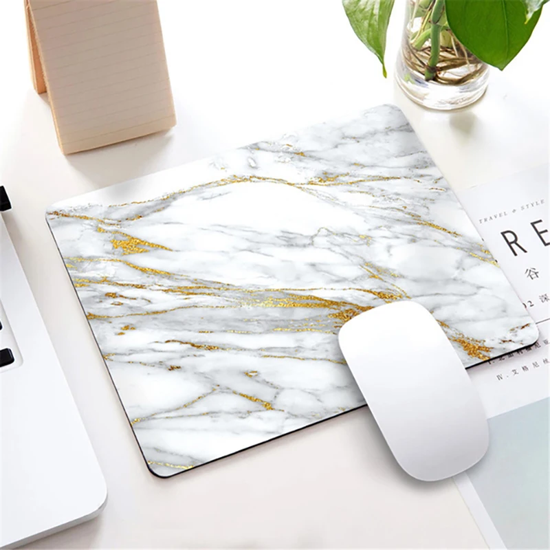 Ins Style Marble Mousepad Table Mat Costers Computer portatile tastiera Mouse Pad poggiapolsi scrivania Organizer forniture per ufficio 22x18cm