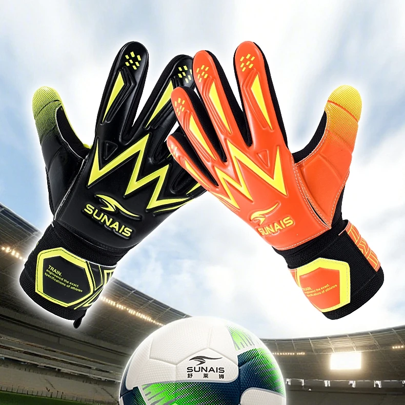 

Sunais Match Grade Goalkeeper Gloves with Natural Latex Enhanced Protection 537613