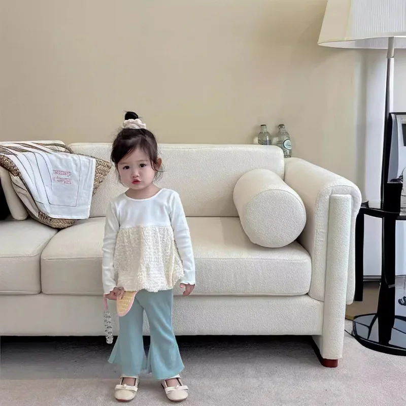 

Children's Clothing New Fashionable Girls' Autumn Outfit Set Doll Shirt and Leggings Two-Piece Set Trendy