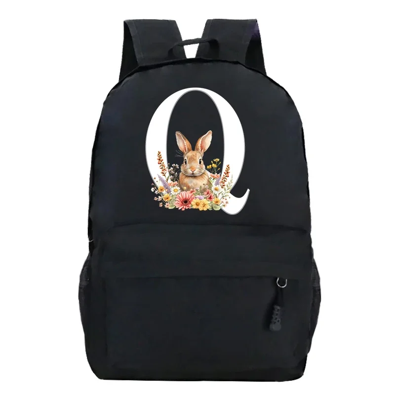 New Bunny English Alphabet Backpack for Girls Cartoon School Bags Kids Satchels Kindergarten Bookbag Mochila Infantil Escolar