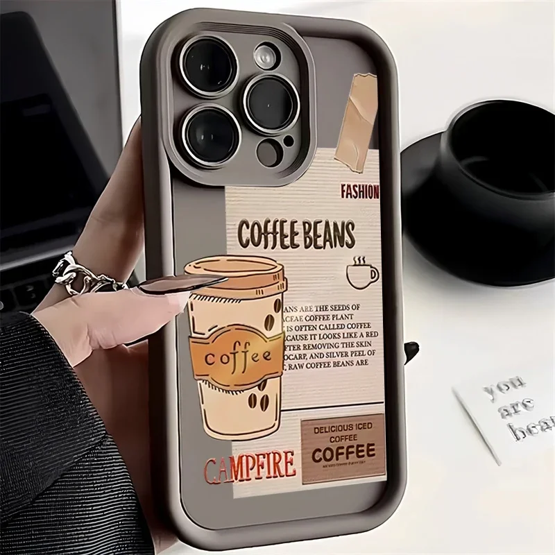 

Fashion Style Coffee Shopping Silicone Phone Case For Xiaomi 11 Lite 5G NE 14 13T 12T 12X 13 12 11 Poco M6 X5 F5 X3 Pro X6 Cover