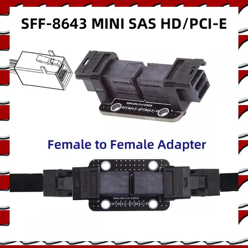 

T35C PCI-Express 4.0 Adapter Mini SAS HD SFF-8643 Female To SFF-8643 Female SFF-8643 Adapter