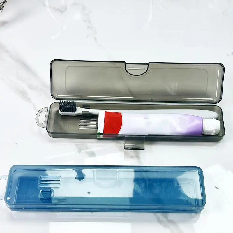 Toothbrush Box Transparent Organizer Case Travel Portable Toothbrush Holder Plastic Toothpaste Box Storage ContainerHot Sale
