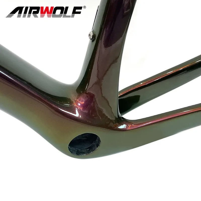 Airwolf Light Weight Carbon Bike Frame Carbon Road Frame 142*12 Thru Axle Disc Brake Bicycle Max Tire 700*40c Hot Sale