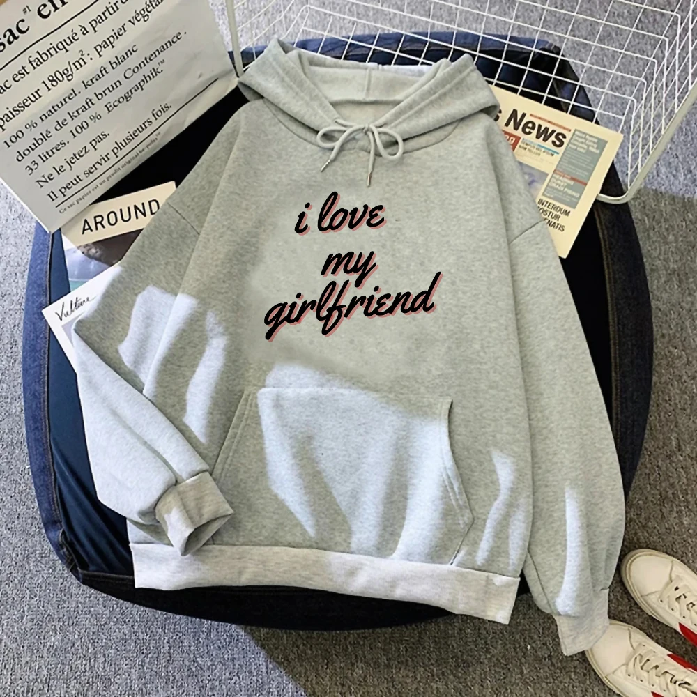 

i Love My Girlfriend hoodies women anime sweat y2k hoddies women streetwear sweater