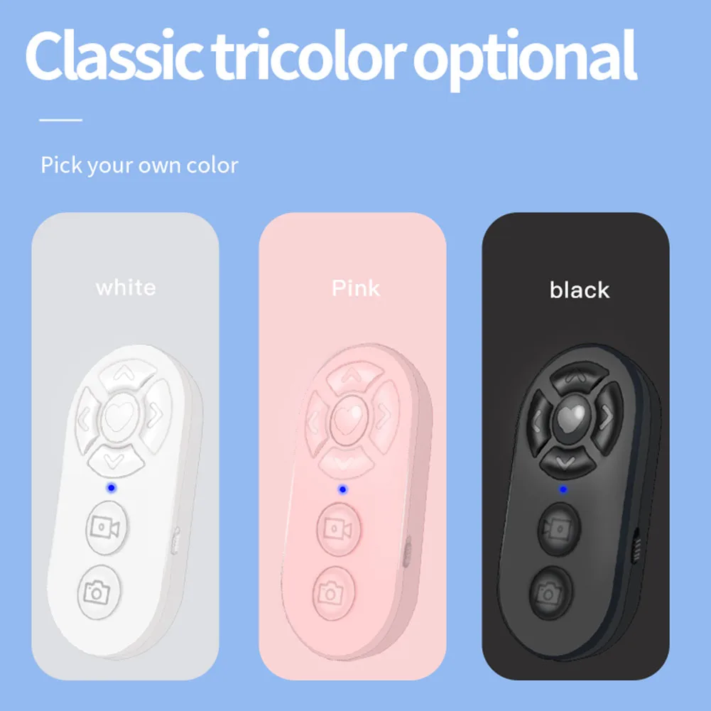 7 Buttons Page Turner for  Video Bluetooth-Compatible Smart Remote Selfie Stick Camera Controller for Photos and Videos