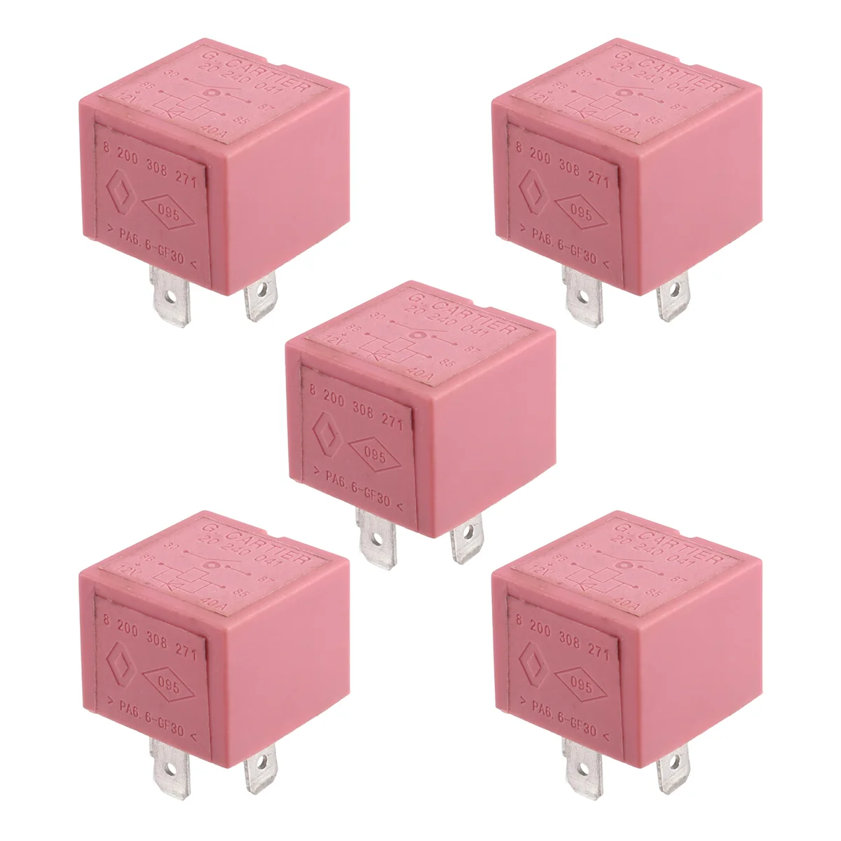 Car Accessories 5PCS 20240041 Car Relay 4Pins for Renault Clio Trafic Megane Vivaro Nissan 8200308271 Automotive Accessories